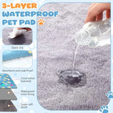 6 Pcs Waterproof Dog Blanket Paw Print Pet Blanket for Dogs Cats Puppy Washable Soft Fluffy Fleece Rug Flannel Throw Warm Sleep