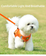 Dog Harness Small Medium Sized Dog Vest Style Leash Reflective Puppy Summer Breathable Harnesses Pet Supplies Dog Collar Corgi