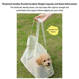 Portable Mesh Pet Carrier Bag Breathable Summer Use Dog Travel Bag Comfortable Shoulder Crossbody Foldable Pet Tote