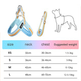 Y-Shape Harness Leash Set with Detachable Dog Backpack, Pastel Colors No Pull Pet Vest for Walking, Adjustable Reflective Small