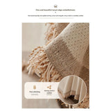 Boho Sofa Covers Throw Blanket Couch Cover Living Room Pet Soft with Tassel Washable Chenille Protector Sofa Slipcover Stylish
