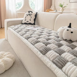 Modern And Simple Flannel Sofa Cushions 2024 New Autumn And Winter Anti Slip And Dustproof Thick Cushion Cover Cloth Towel