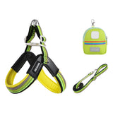 Y-Shape Harness Leash Set with Detachable Dog Backpack, Pastel Colors No Pull Pet Vest for Walking, Adjustable Reflective Small