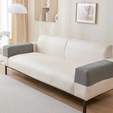 2 Pieces/Set Geometric Twill Jacquard Stretch Fleece Armrest Covers for Sofa (Set) - Cozy & Stylish
