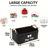Felt pet toy box, dog toy box, storage basket box - perfect for organizing pets