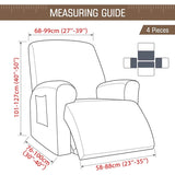 Jacquard Split Recliner Sofa Covers Elastic Stretch Relax Armchair Cover Non-Slip Reclining Single Sofa Slipcovers Living Room