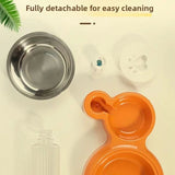 2-in-1 Gravity Water Dispenser & Food Bowl for Cats and Dogs