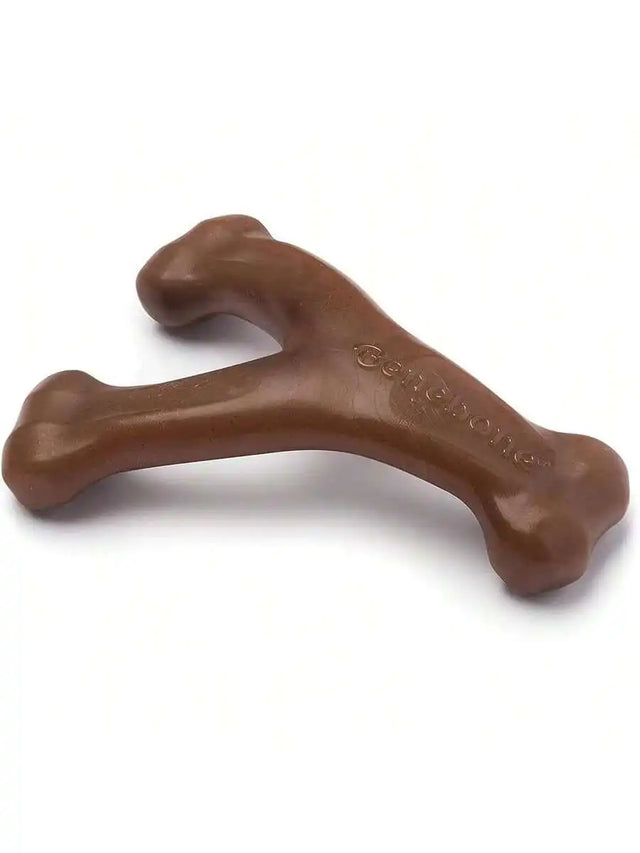 Durable Wishbone Dog Chew Toy For Aggressive Chewers Large Brown