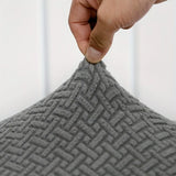 2 Pieces/Set Geometric Twill Jacquard Stretch Fleece Armrest Covers for Sofa (Set) - Cozy & Stylish