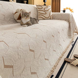 All-Season Versatile Simple Stylish Light Luxury Chenille Sofa Cover Throw, Non-Slip Cat Scratch Resistant Couch Slipcover