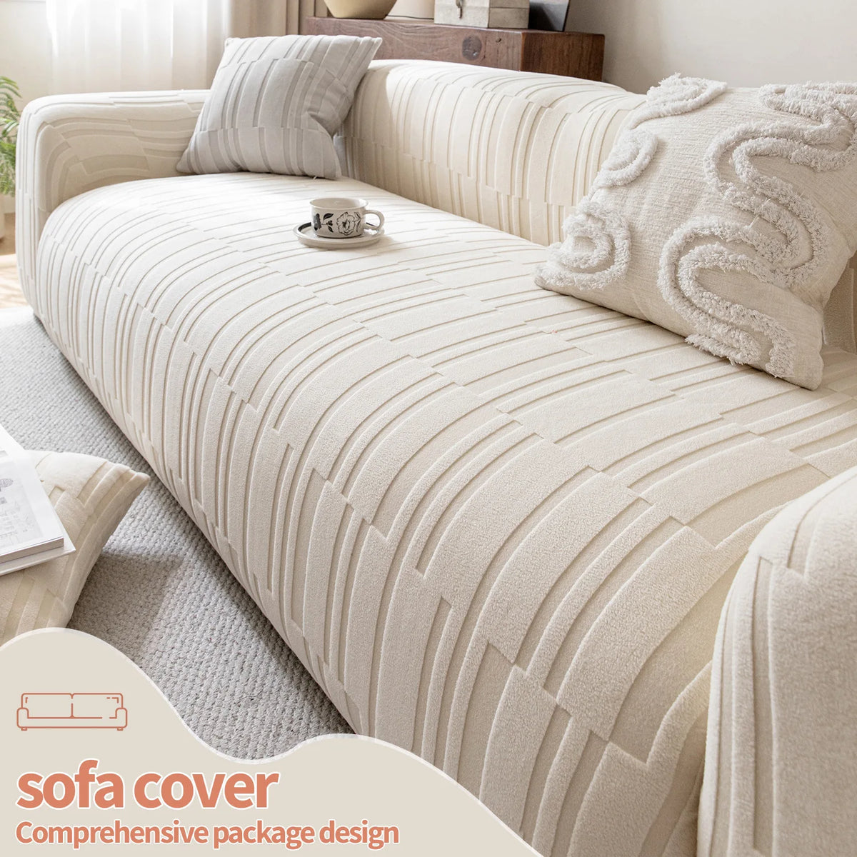 Elastic Jacquard Fabric Sofa Cover Stretch Couch Cover Sectional L Shape Sofa Slipcover Corner Case for Home 1/2/3/4/5 Seaters