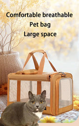 Large Capacity Pet Carrier Tote Bag Breathable Portable Oxford Fabric Shoulder Bag for Cats And Dogs