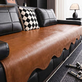 2026 New Waterproof Leather Sofa Cover Non Slip Luxury Seat Cushion Pad Pet Proof All Season for Living Room