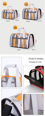 Breathable cat outing bag Pet dog Summer cross outdoor travel portable collapsible small and medium dog cage mesh
