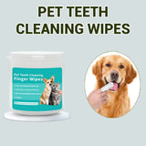 Pet cleaning products Disposable finger toothbrush Pet teeth cleaning finger covers wet wipes Dog cat oral cleaning 50pcs/1pack
