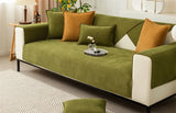 Striped Living Room Sofa Cushion Simple Non-Slip Sofa Cushion Armrest Backrest Universal Sofa Cover Chenille Fabric Solid Color