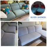 Waterproof Sofa Seat Cushion Cover Stretch Jacquard Sofa Cover Furniture Protector for Pets Kids Removable L Shape Couch Covers