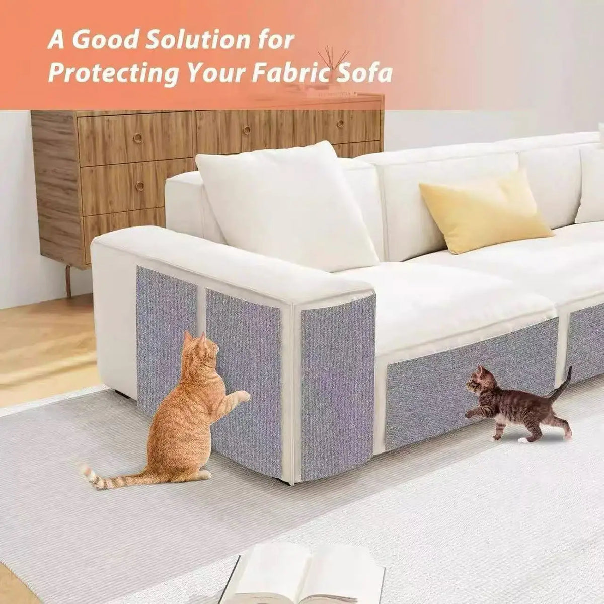 Anti Cat Scratch Mat Self-Adhesive Trimmable Carpet Pad Indoor Couch Sofa Corner Home Furniture Pet Scratcher Wall Protector Pad