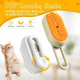 Pet Steam Brush Cat Dog Cleaning Steamy Spray Massage Beauty Comb 3 in 1 Hair Removal Grooming Supplies Pets Accessories